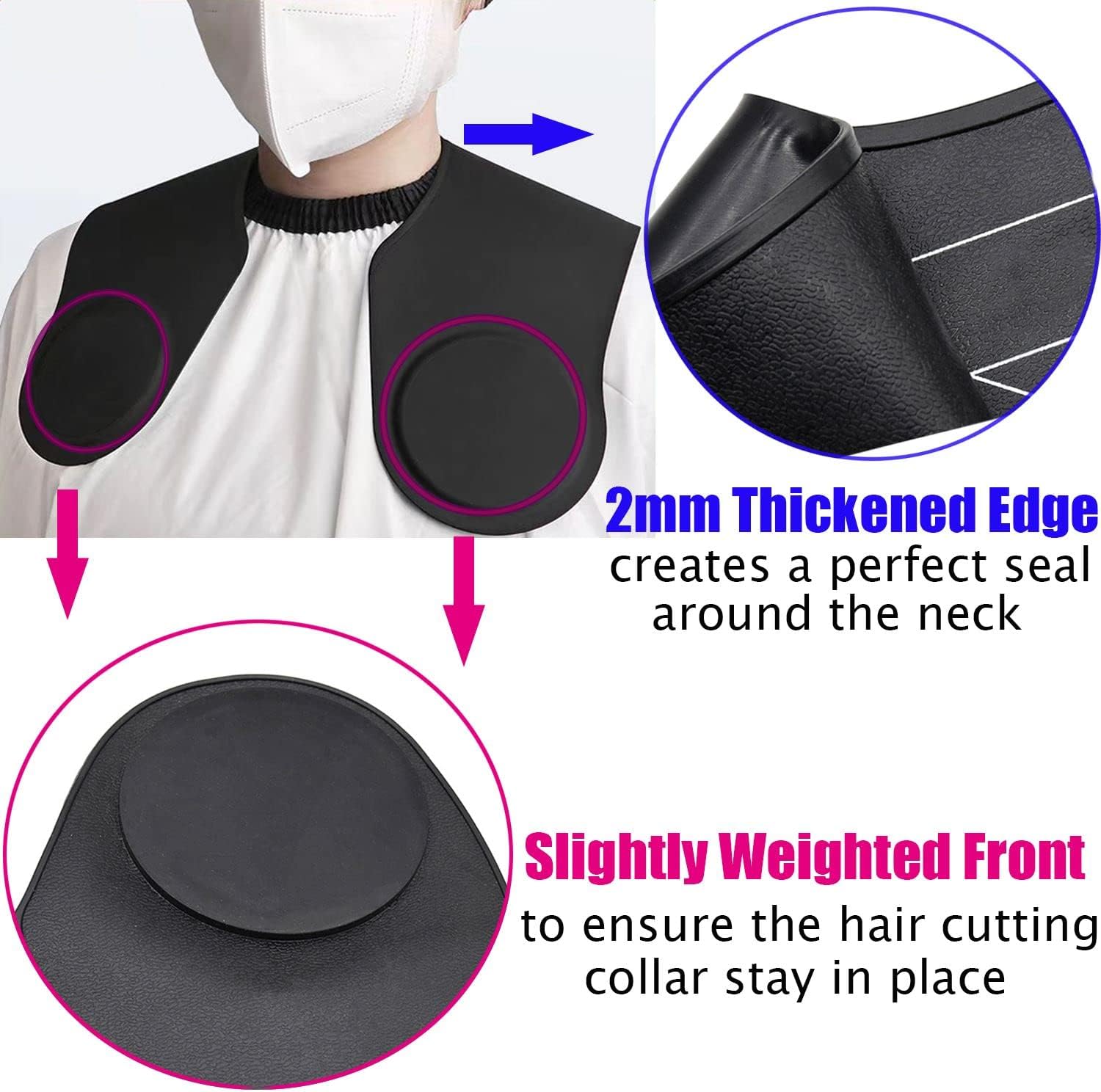 XDONEF Collar guía de corte de cabello, capa de corte impermeable d...