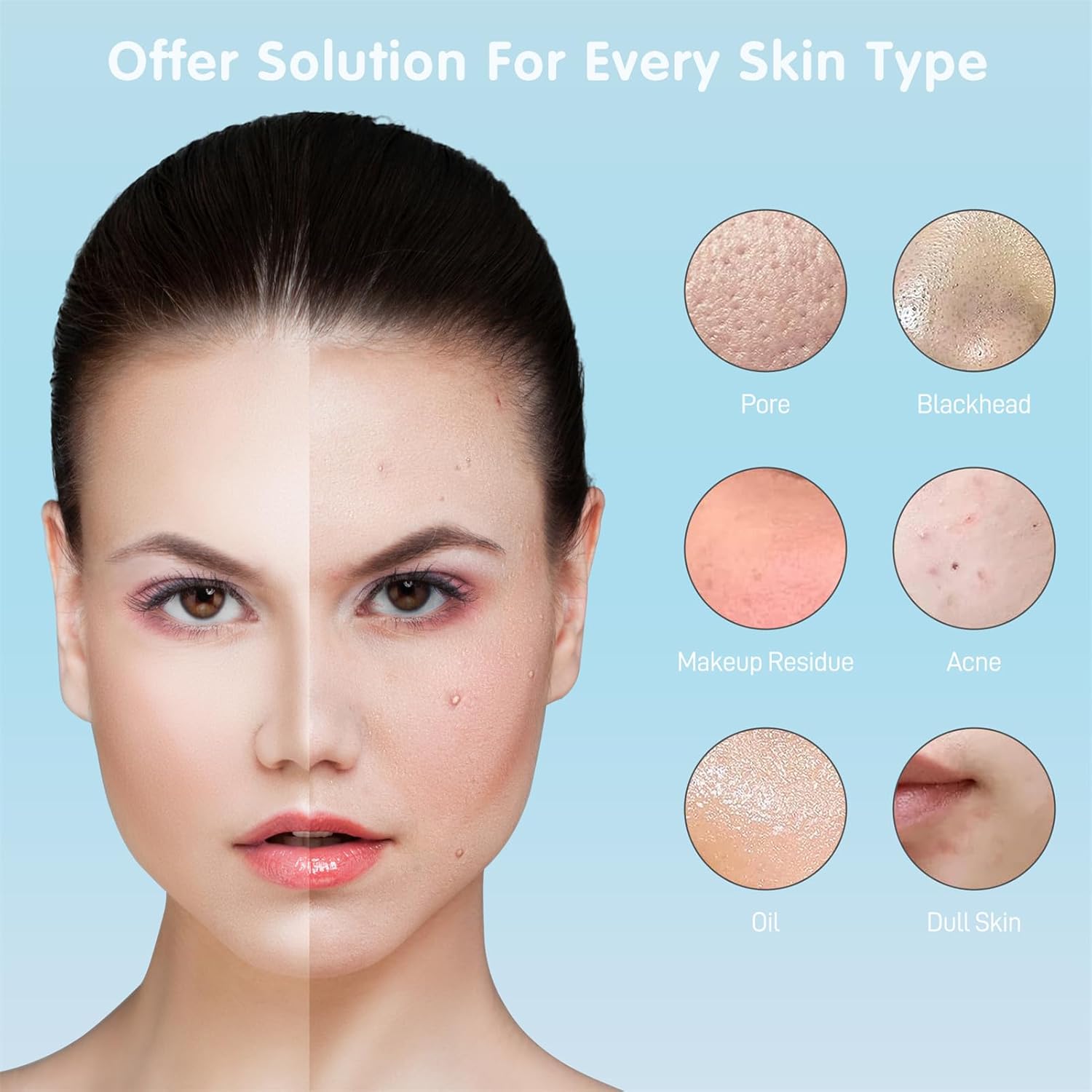 Microtree Cepillo de limpieza facial eléctrico, cepillo exfoliante...