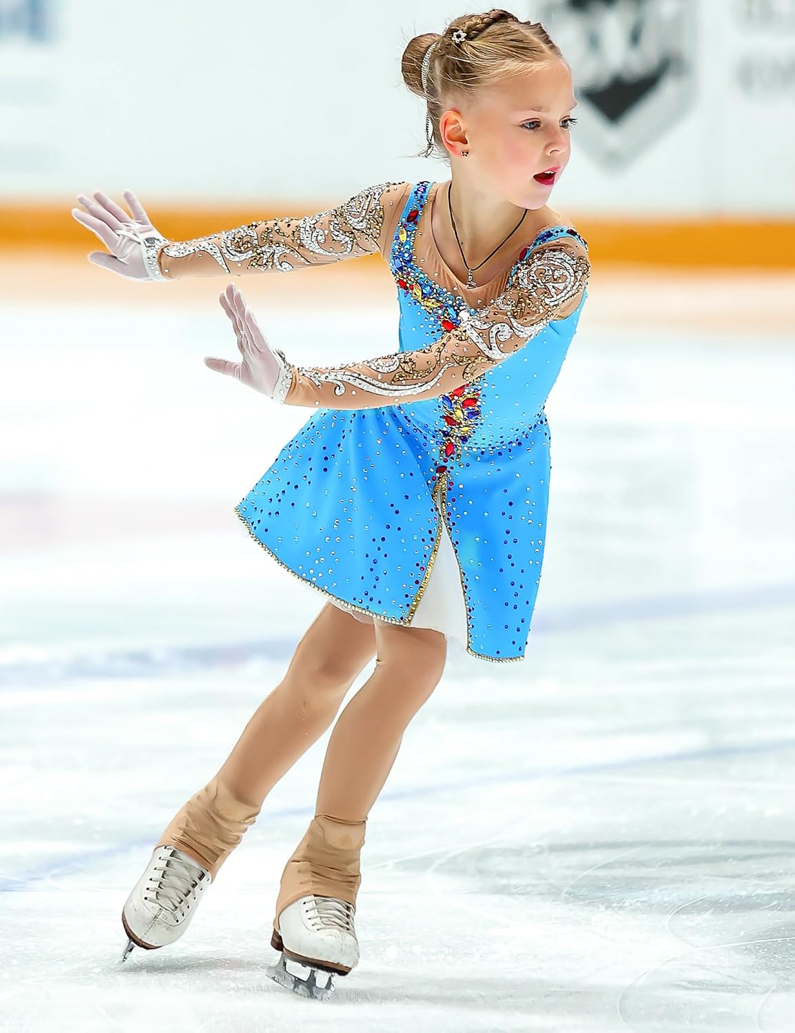 AEVsport Mallas de malla para mujer para patinaje sobre hielo artís...