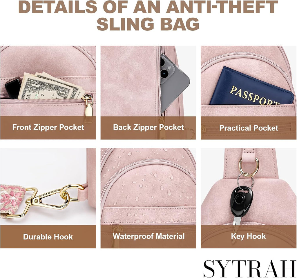 SYTRAH Bolsas cruzadas antirrobo para mujer, bolsa de viaje RFID, b...