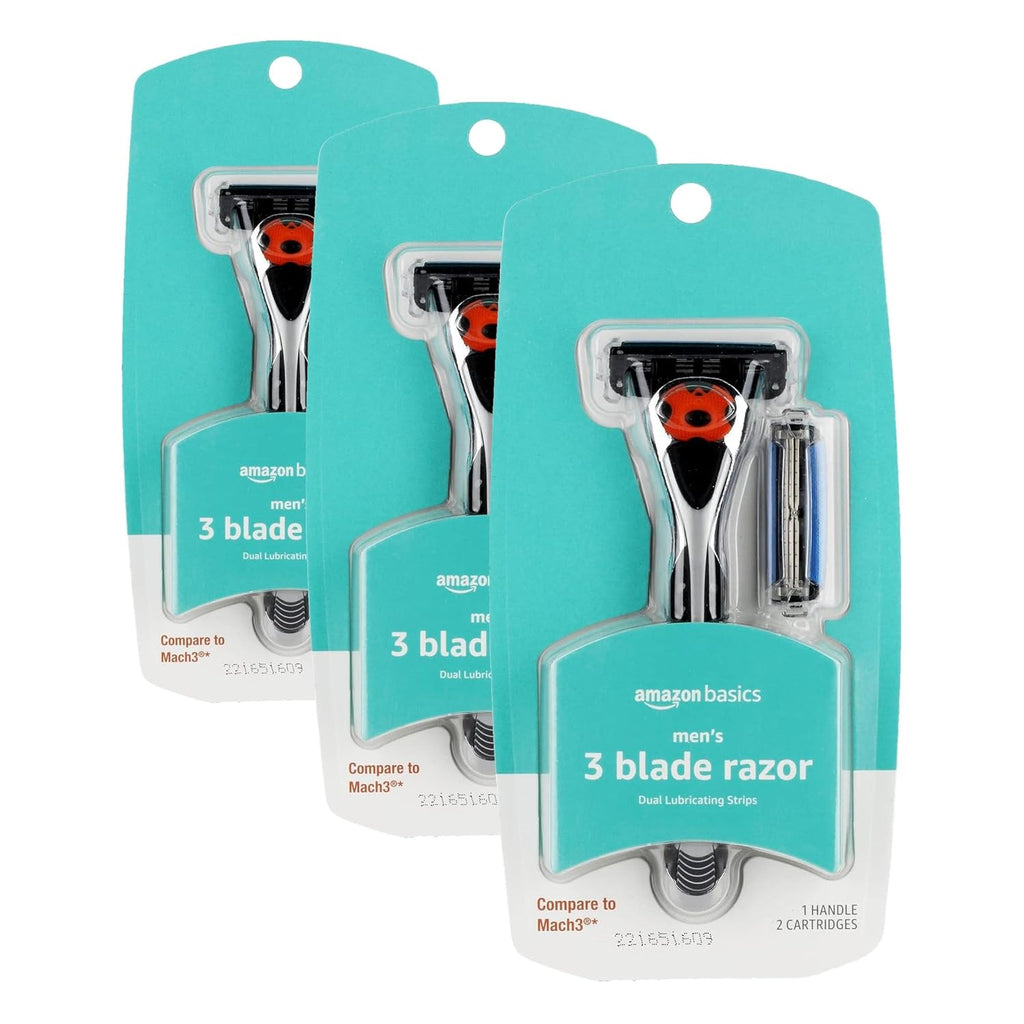 Amazon Basics Cartucho de maquinilla de afeitar de 3 cuchillas, jue...