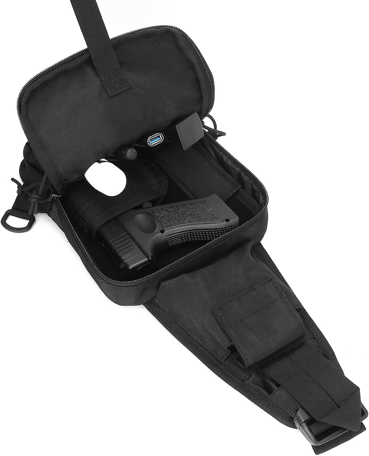 Bolso táctico LarKoo para pistola en el pecho, con funda oculta, pa...