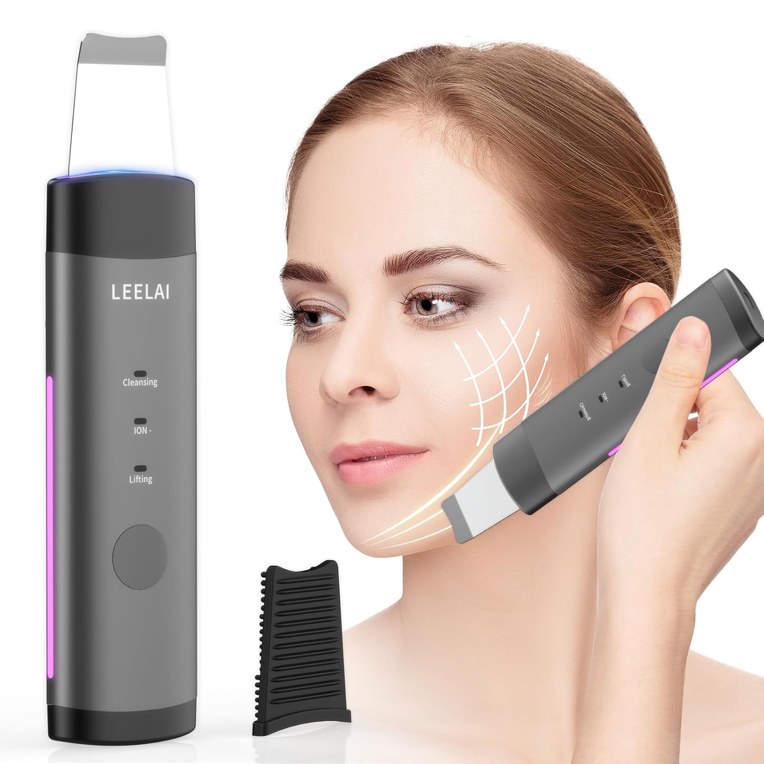 LEELAI Espátula facial, espátula para la piel, limpiador de poros,...