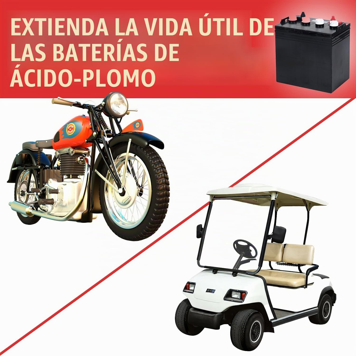 Restaurador de Batería para Baterías de Ácido de Plomo - Fabricado...