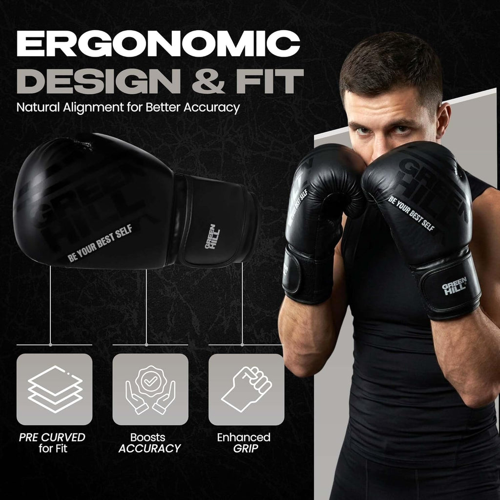 Juego de guantes de boxeo Green Hill para hombres y mujeres \u2013...