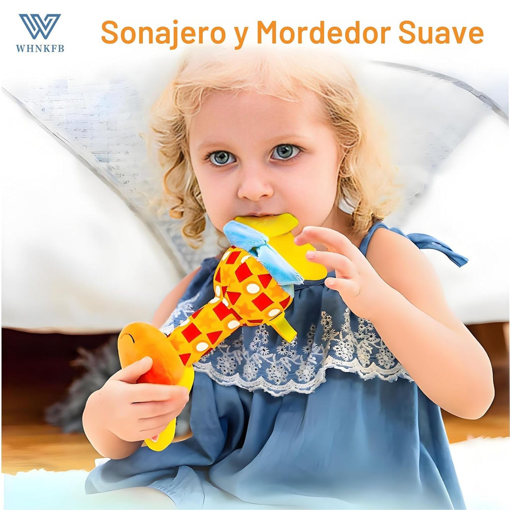 WHNKFB Juguete Mordedor Sonajero para Bebé - Peluche Suave de Jiraf...