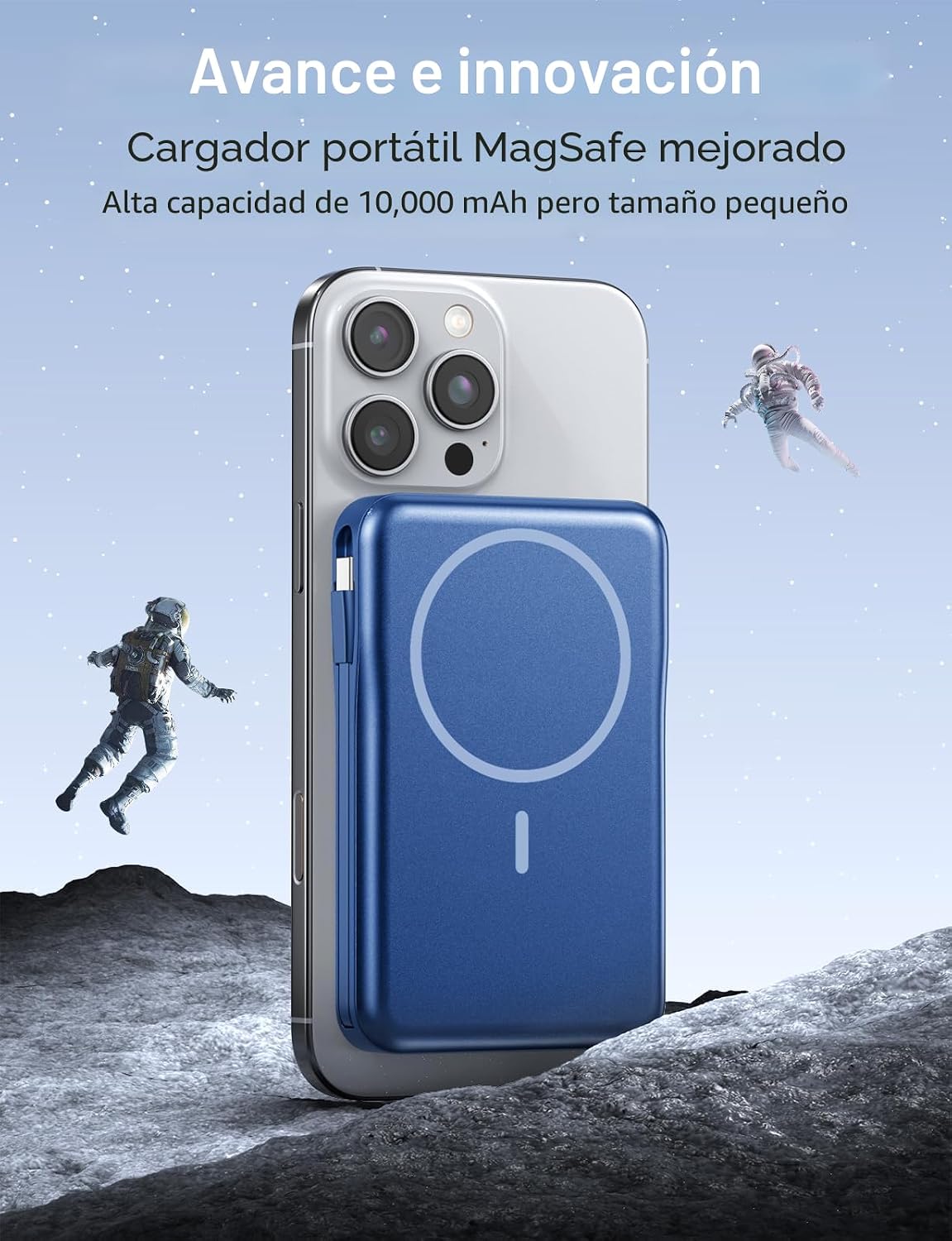 Cargador portátil magnético, banco de energía de 10000 mAh, cargado...