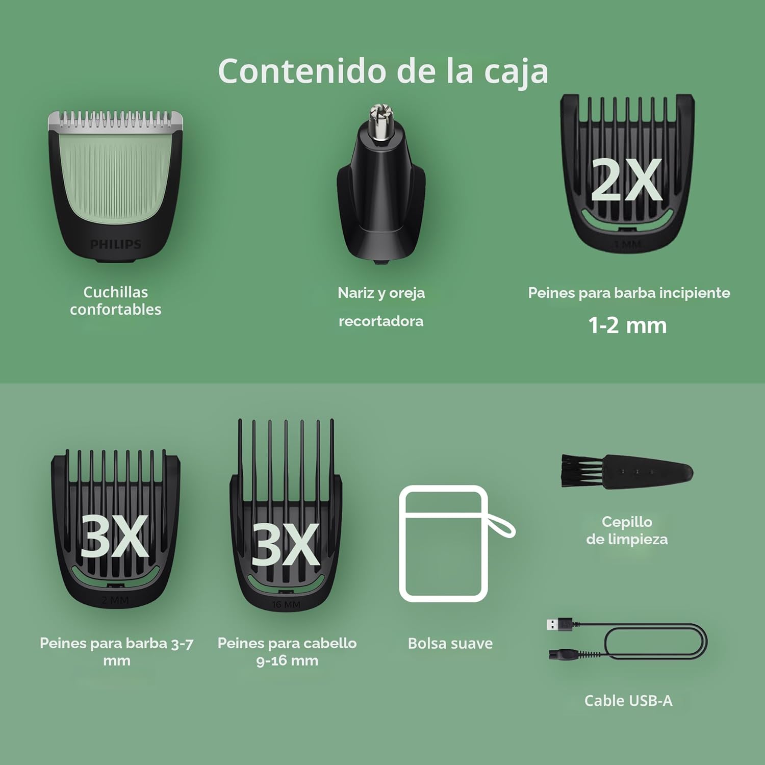 Philips Norelco All-in-One Serie 3000 13 en 1 Recortador, Estilista...