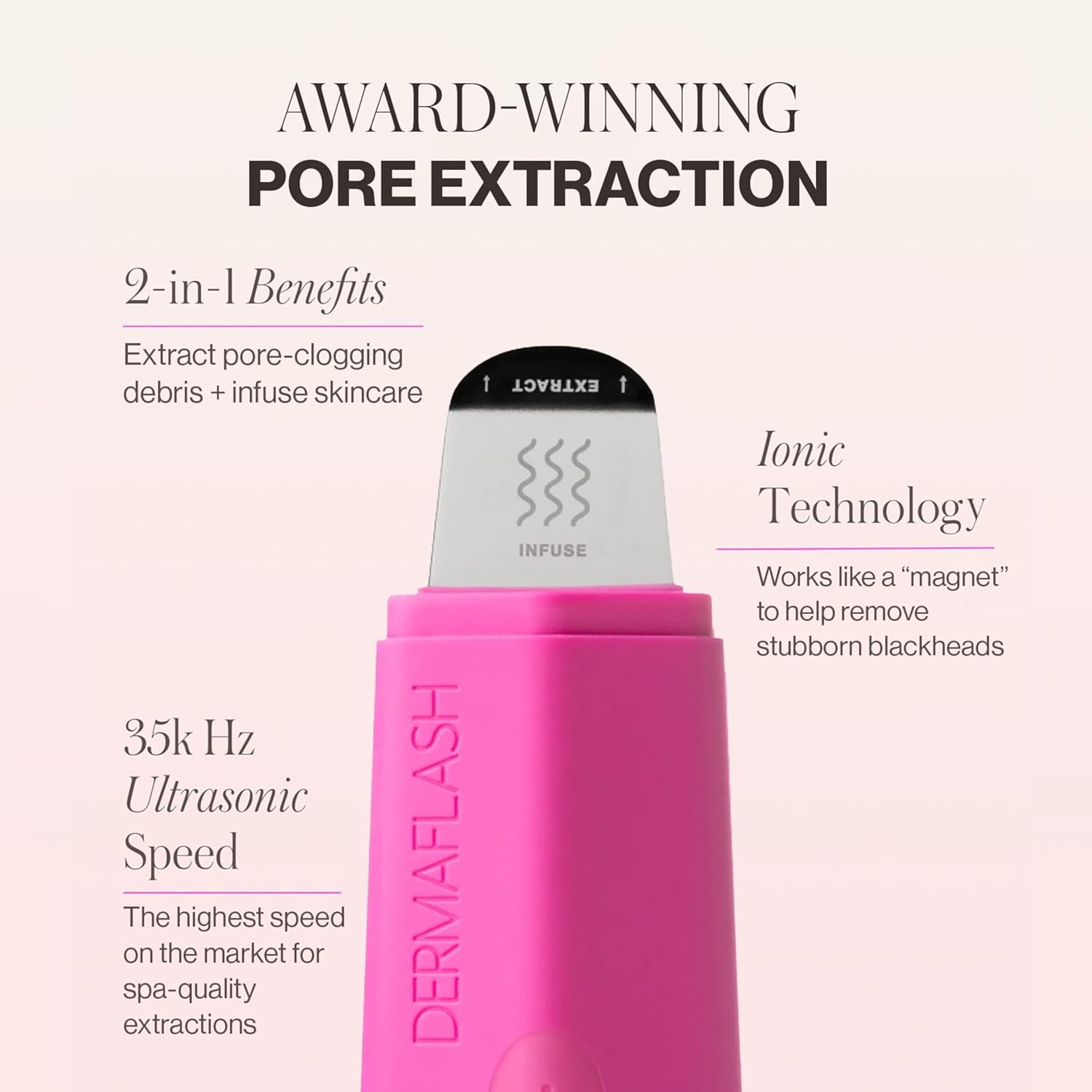 DERMAFLASH DERMAPORE+ Dispositivo de cuidado de la piel, extractor...