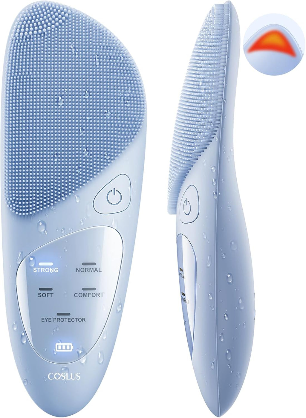 COSLUS Cepillo de Limpieza Facial de Silicona Depurador Facial: IPX...
