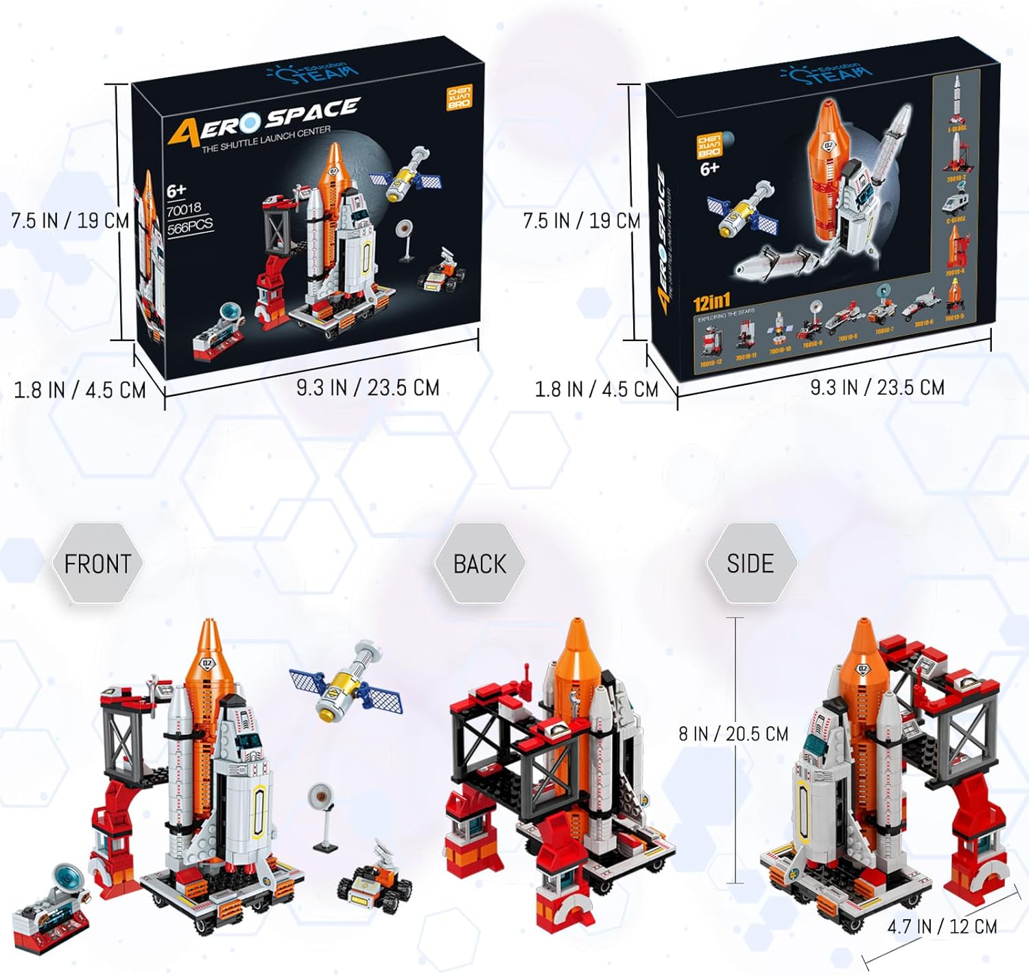 Juguetes de Transbordador de Exploración Espacial para Niños de 6,...