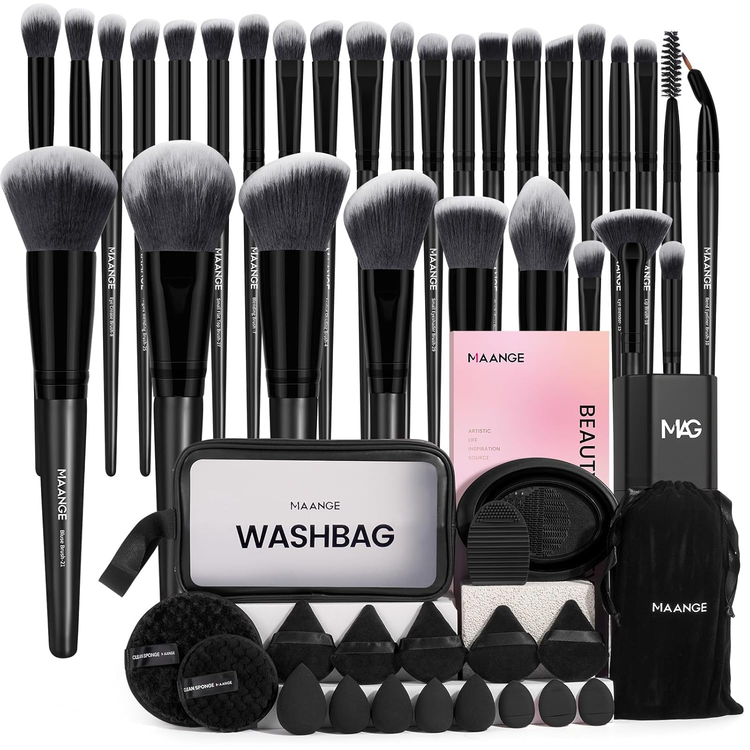 MAANGE Juego de Brochas de Maquillaje de 51 Piezas Profesionales pa...