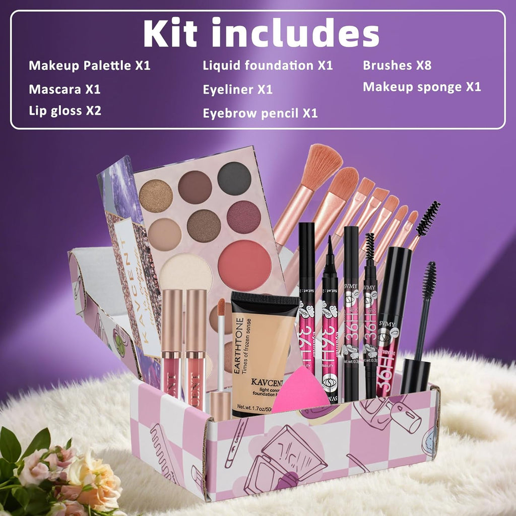 Kit de maquillaje para adolescentes y mujeres, kit completo de maqu...