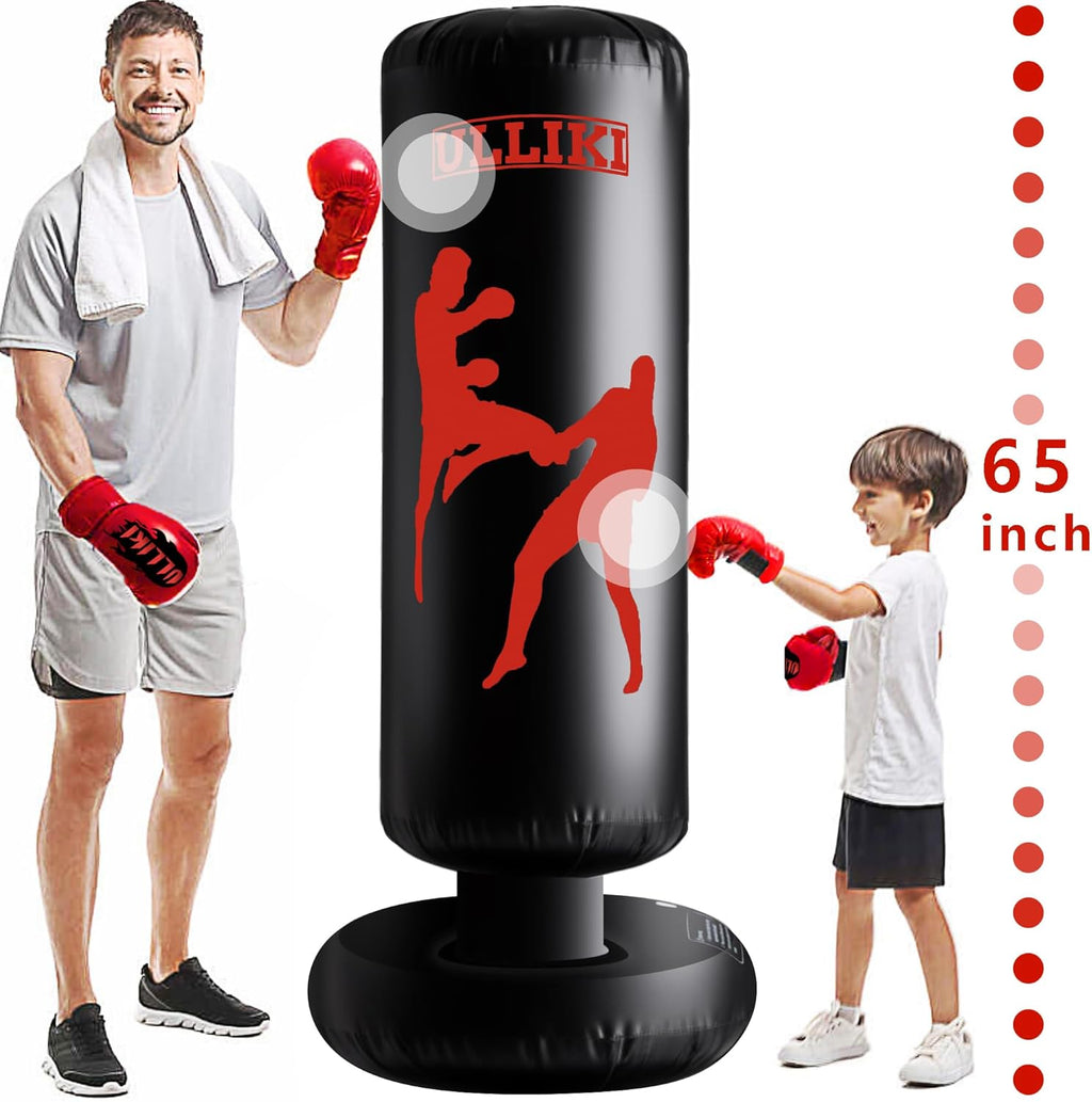 Saco de boxeo independiente para adultos con guantes, bolsa de boxe...