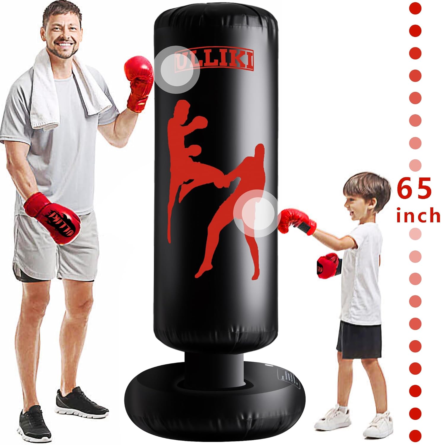 Saco de boxeo independiente para adultos con guantes, bolsa de boxe...