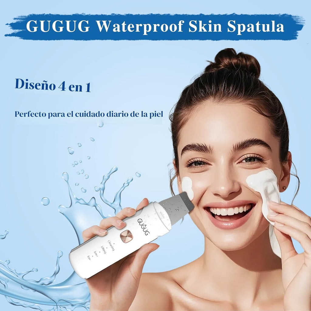 GUGUG Raspador de Piel 4 en 1 Espátula Facial Impermeable para Limp...