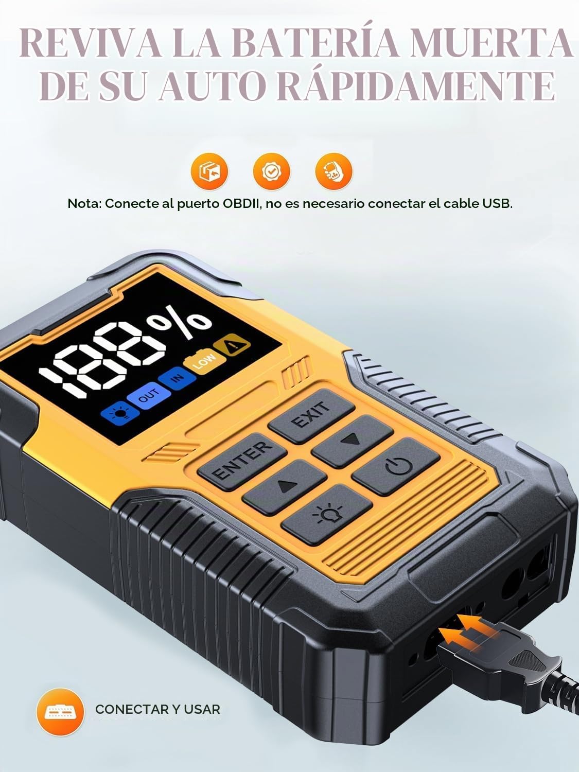 Arrancador de batería de automóvil con escáner OBD2 7000A para todo...