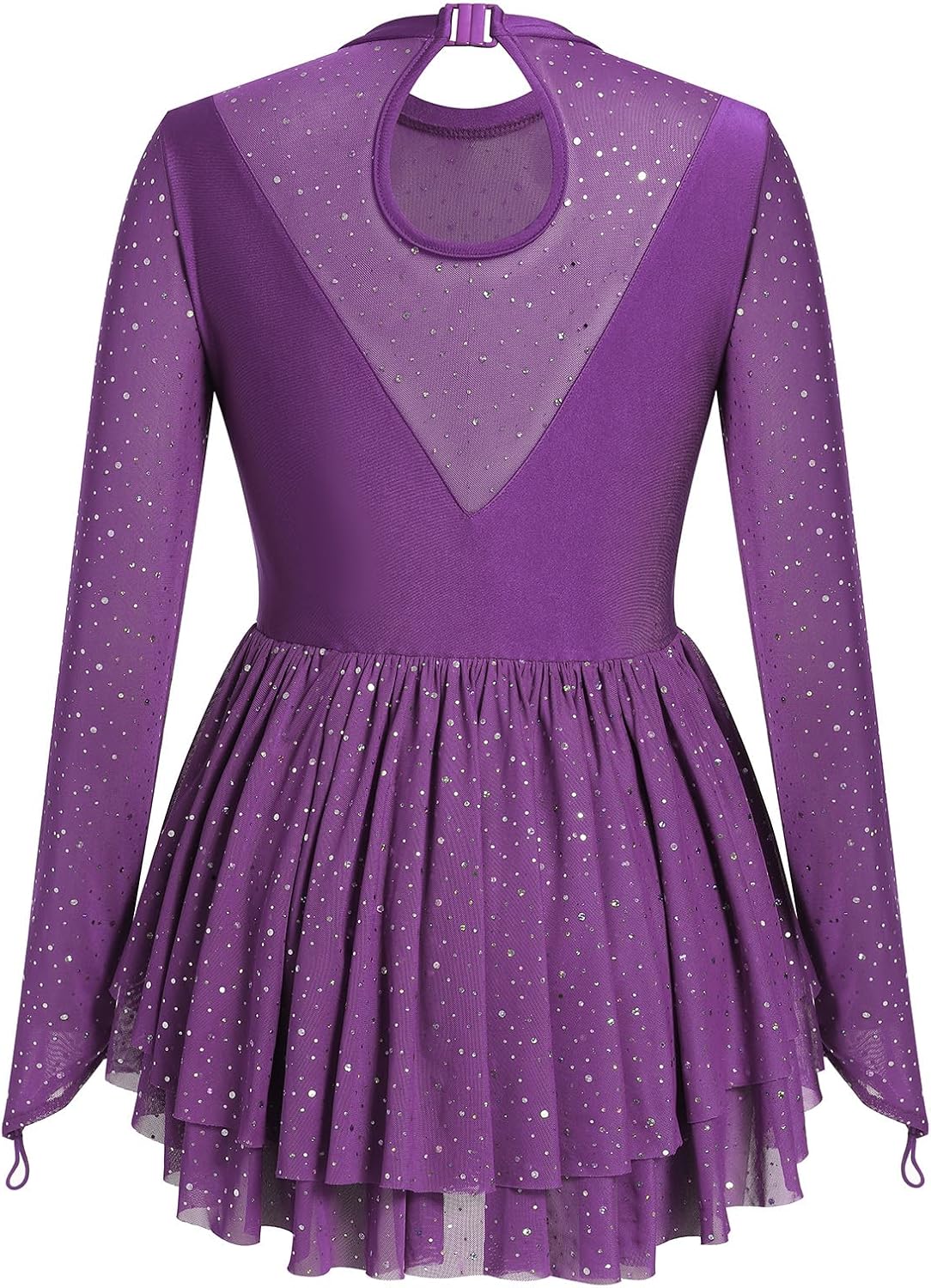 Vestido de patinaje artístico para mujer, diseño de mariposa, lente...