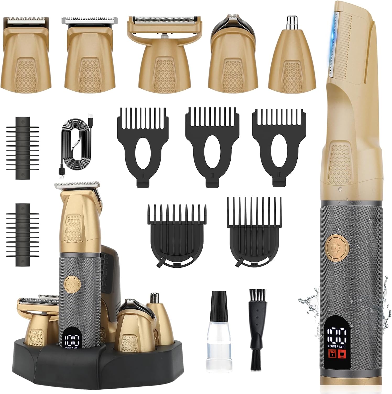 Manscape - Recortadora de cuerpo y barba para hombres, kit de aseo...