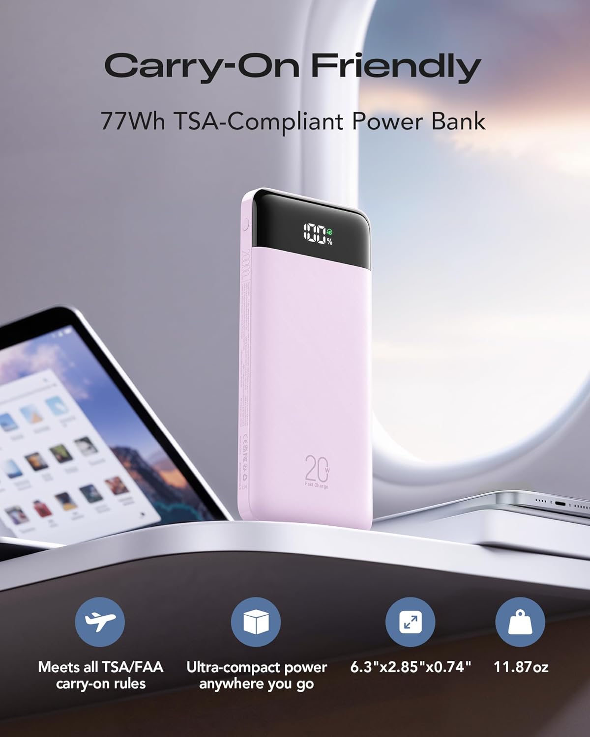 Orfeika Banco de Energía 20000mAh de Carga Rápida, Cargador Portáti...