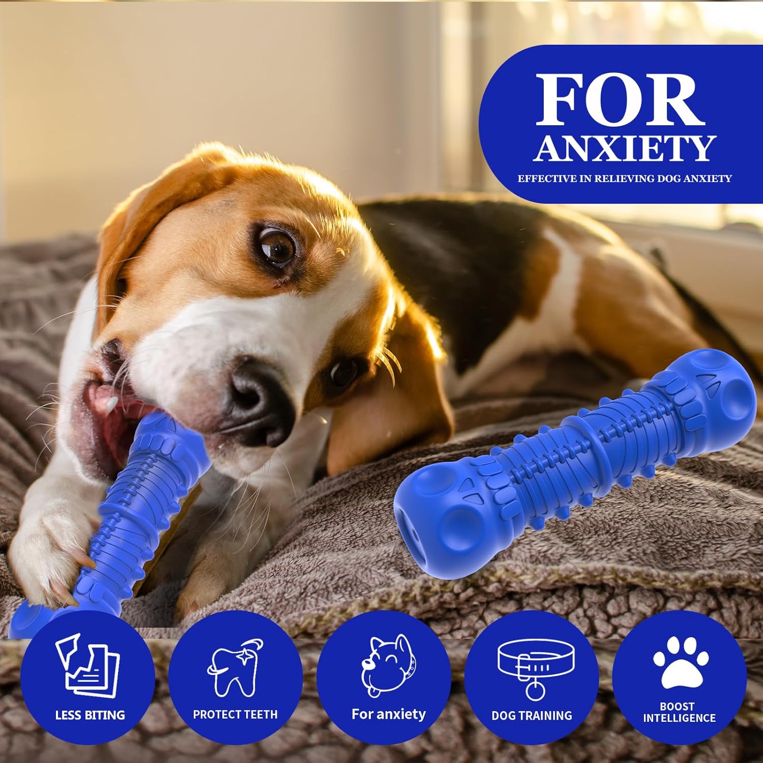 ZIKATON Juguetes chirriantes para perros masticadores agresivos, ju...