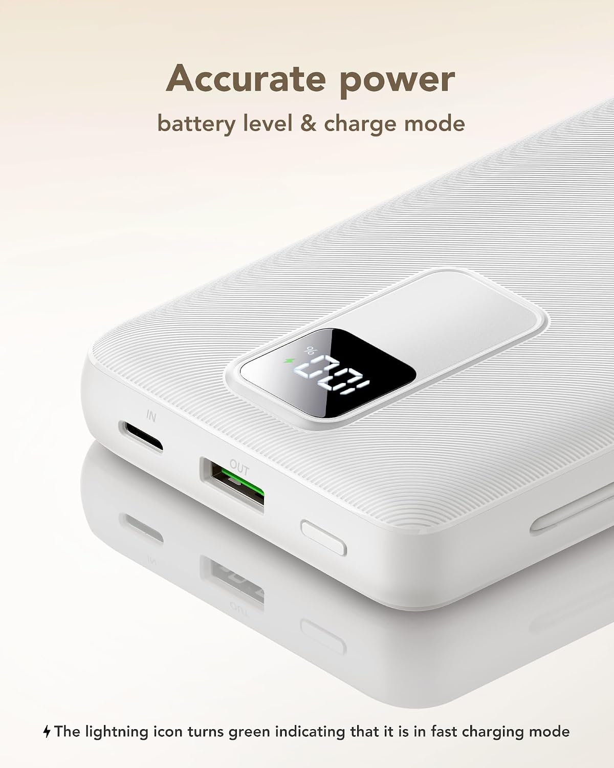 Cargador portátil charmast de 20000mAh con cables incorporados y en...