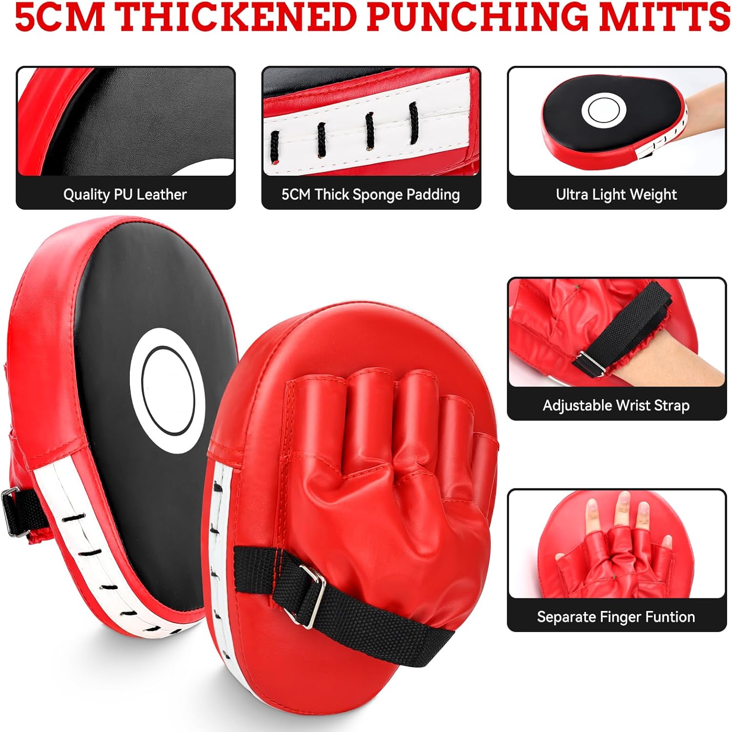 Juego de guantes de boxeo, almohadillas de boxeo, guantes de boxeo...