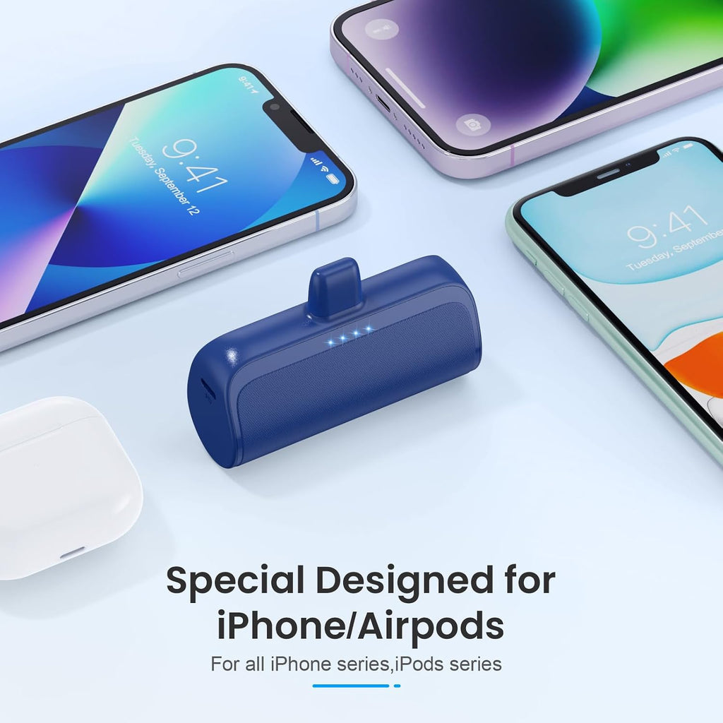 Mini Cargador Portátil Power Bank para iPhone, Cargador de Teléfono...