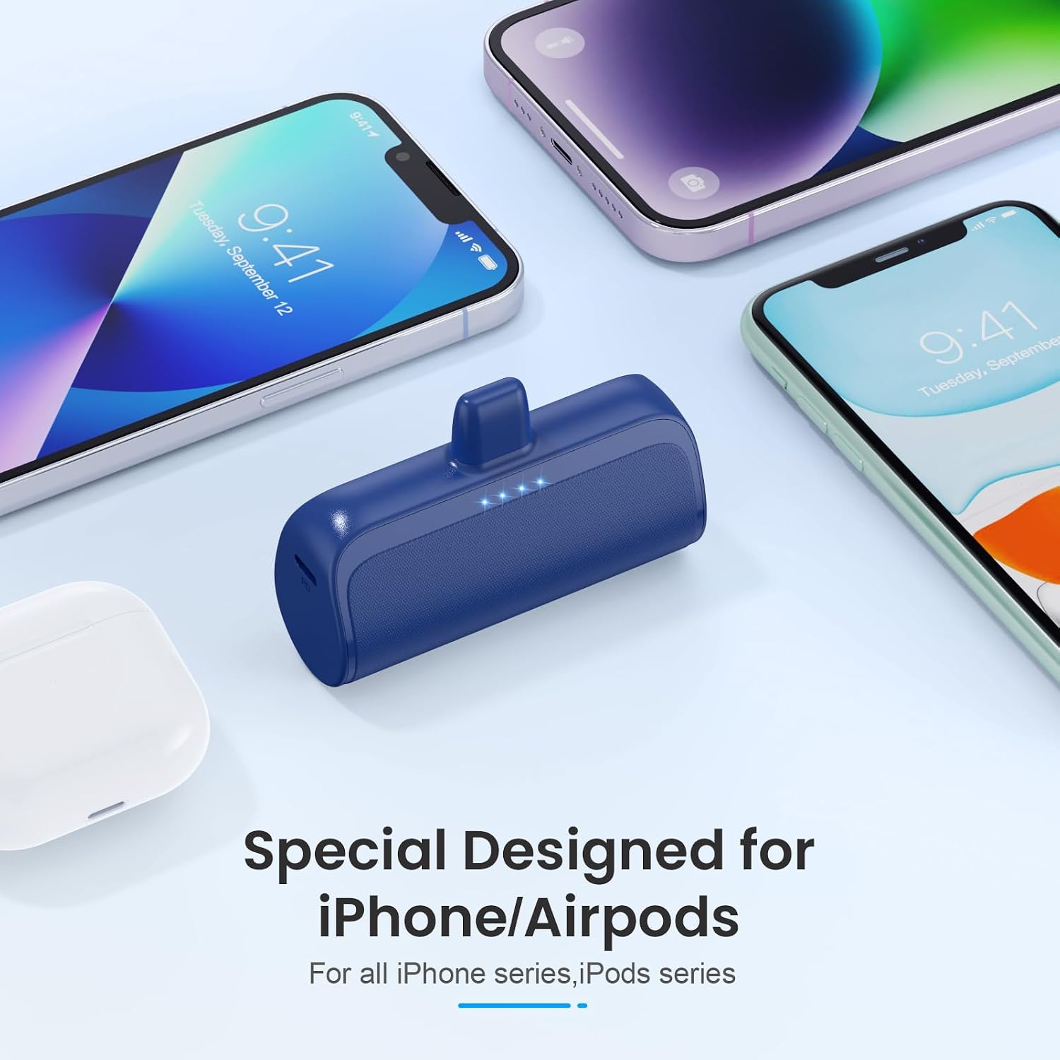 Mini Cargador Portátil Power Bank para iPhone, Cargador de Teléfono...