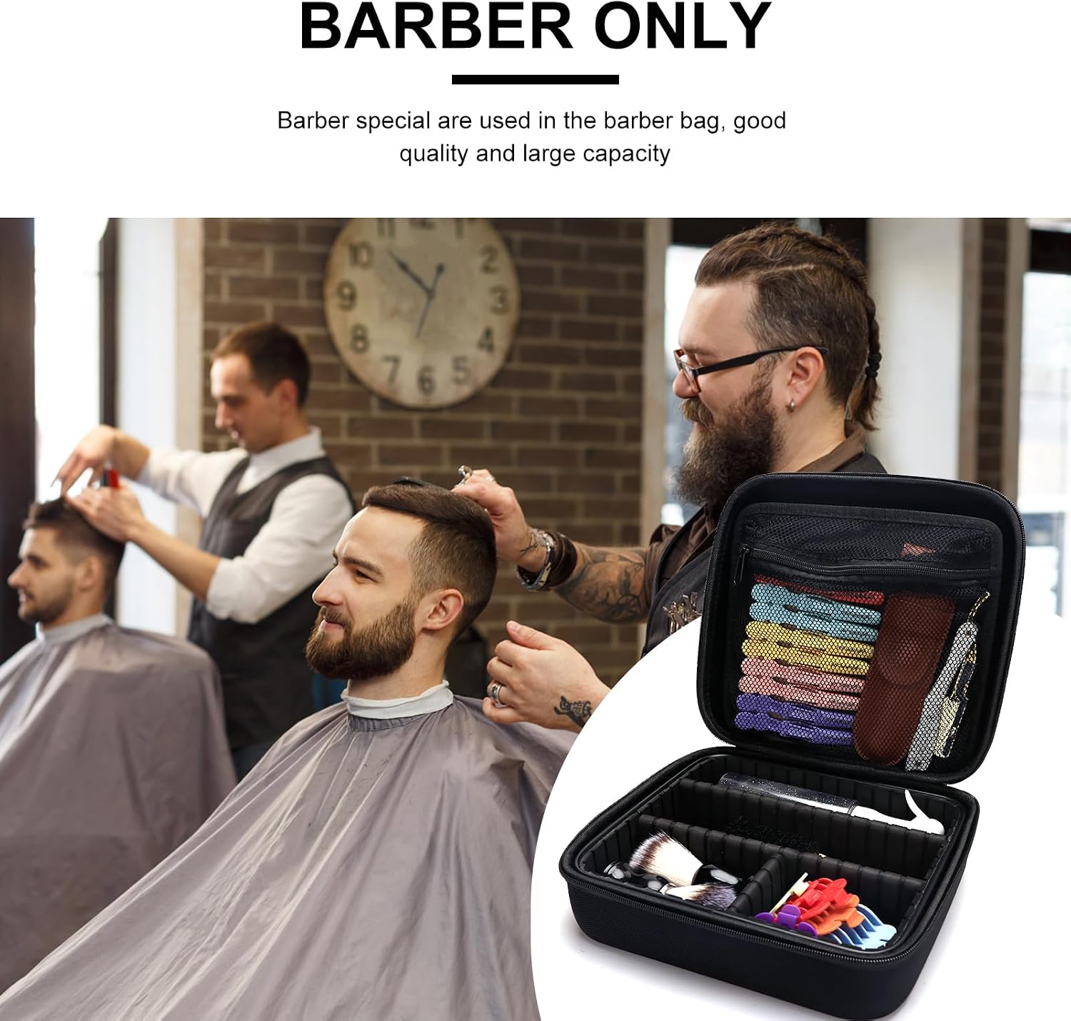 ZIBARBER Estuche de Transporte para Barbero, Estuche de Barbero, Ca...