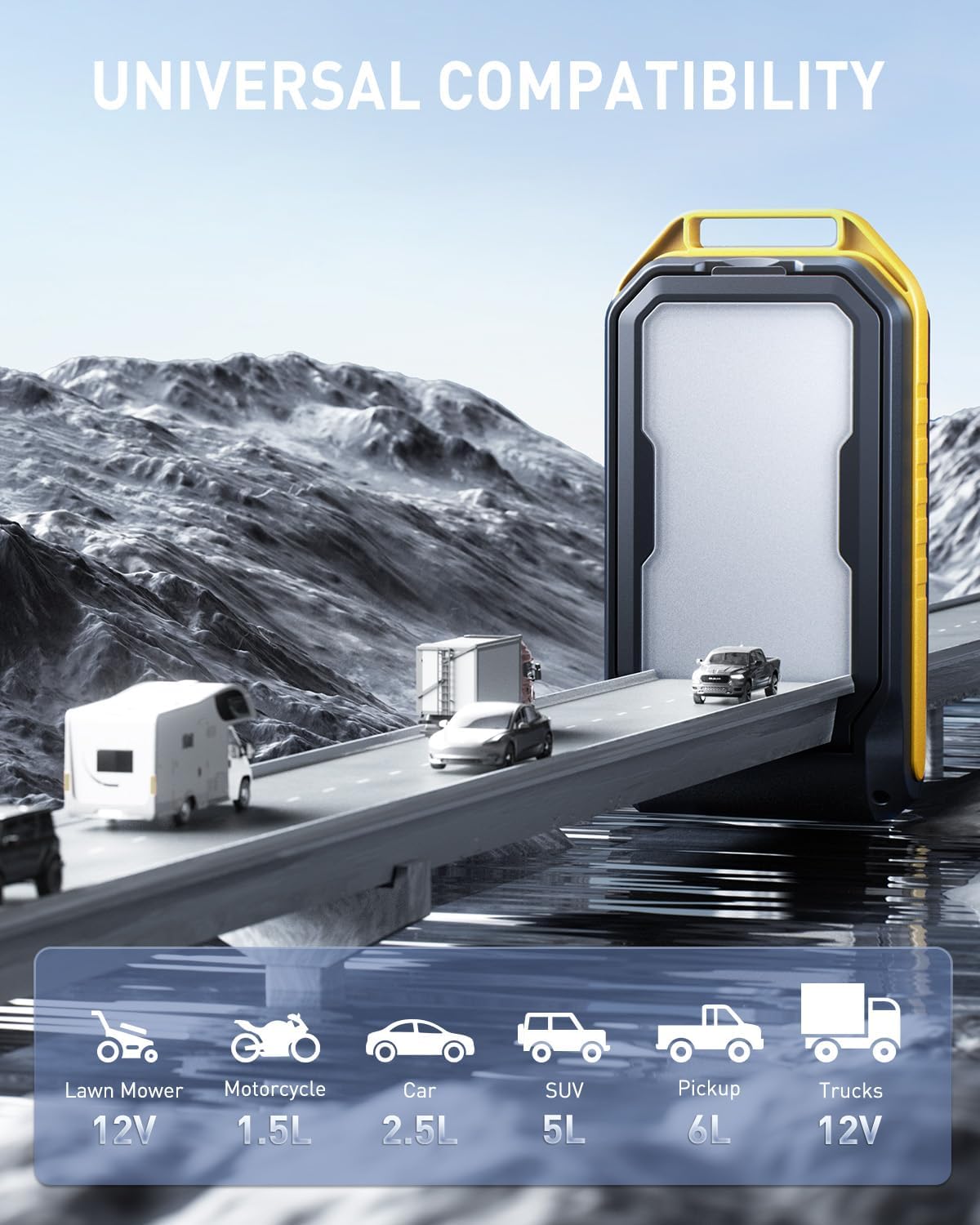 AUXITO Arrancador: caja de arranque portátil de batería para automó...
