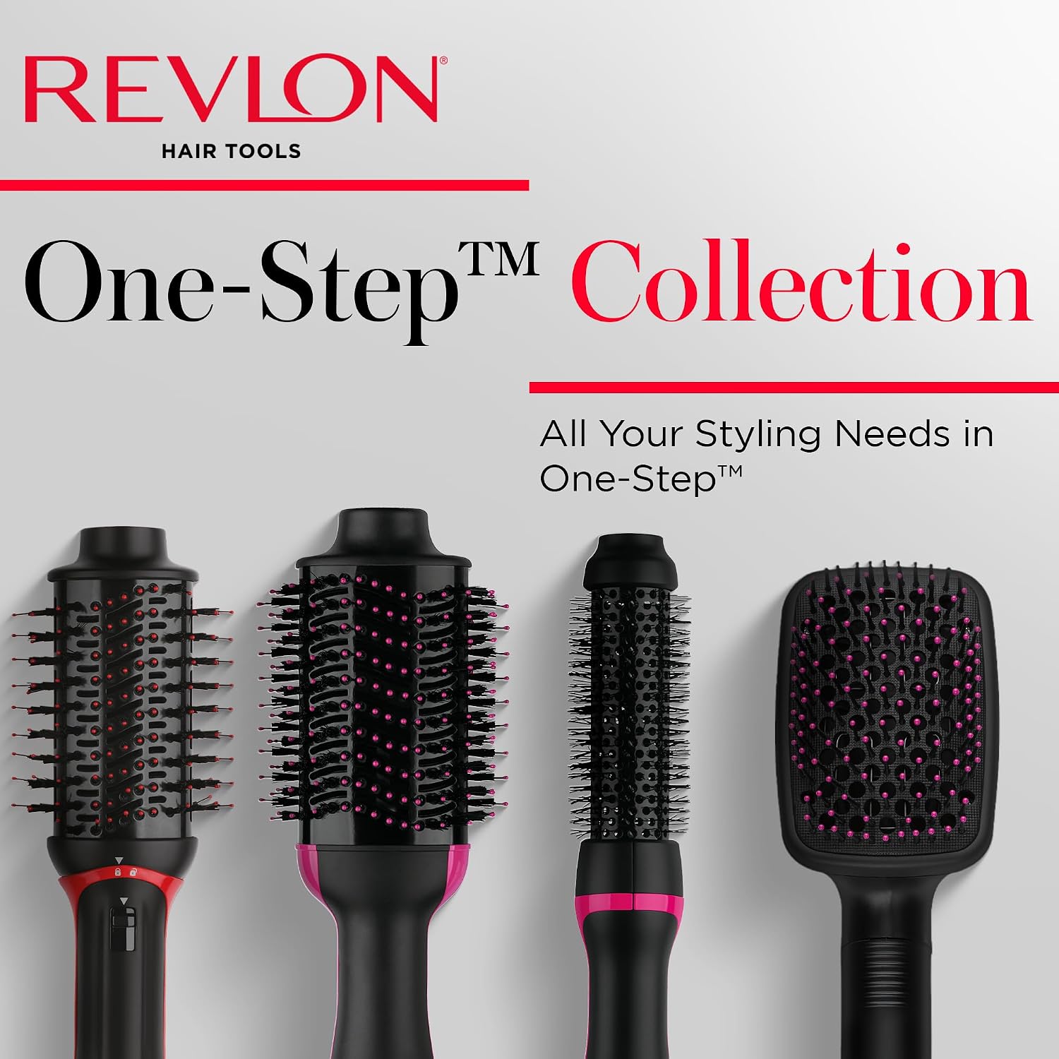 REVLONSecador de cepillo redondo de un paso 1-1 \/ 2 "de una et...