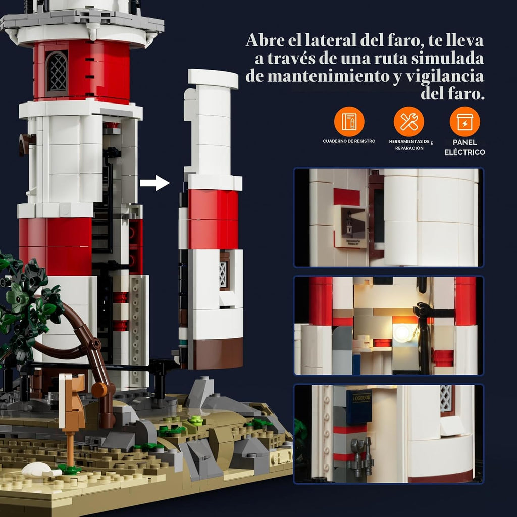 Juego de ladrillos de construcción Lumibricks Faro de la Ciudad al...