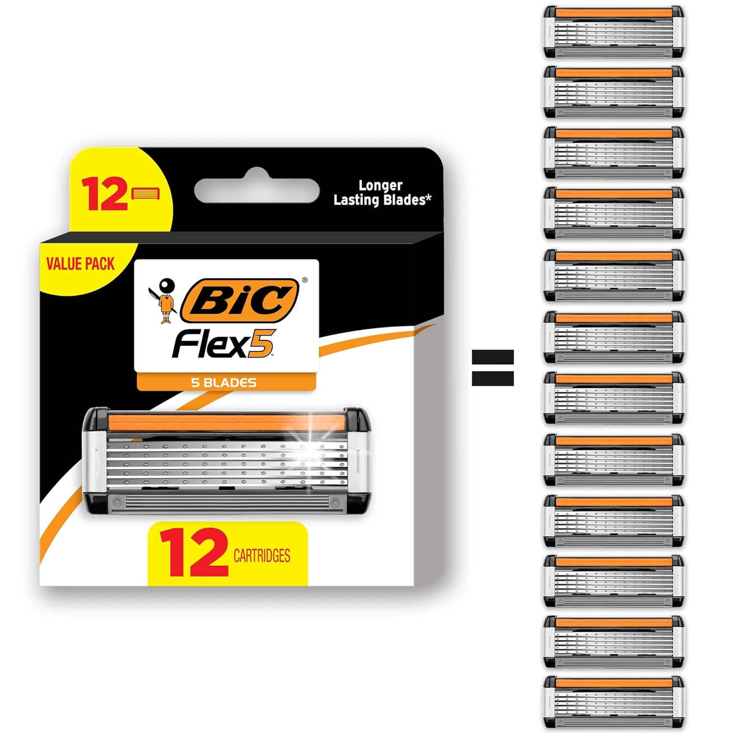 BIC Flex 5 Recargable para hombre de 5 cuchillas Recambios de maqui...