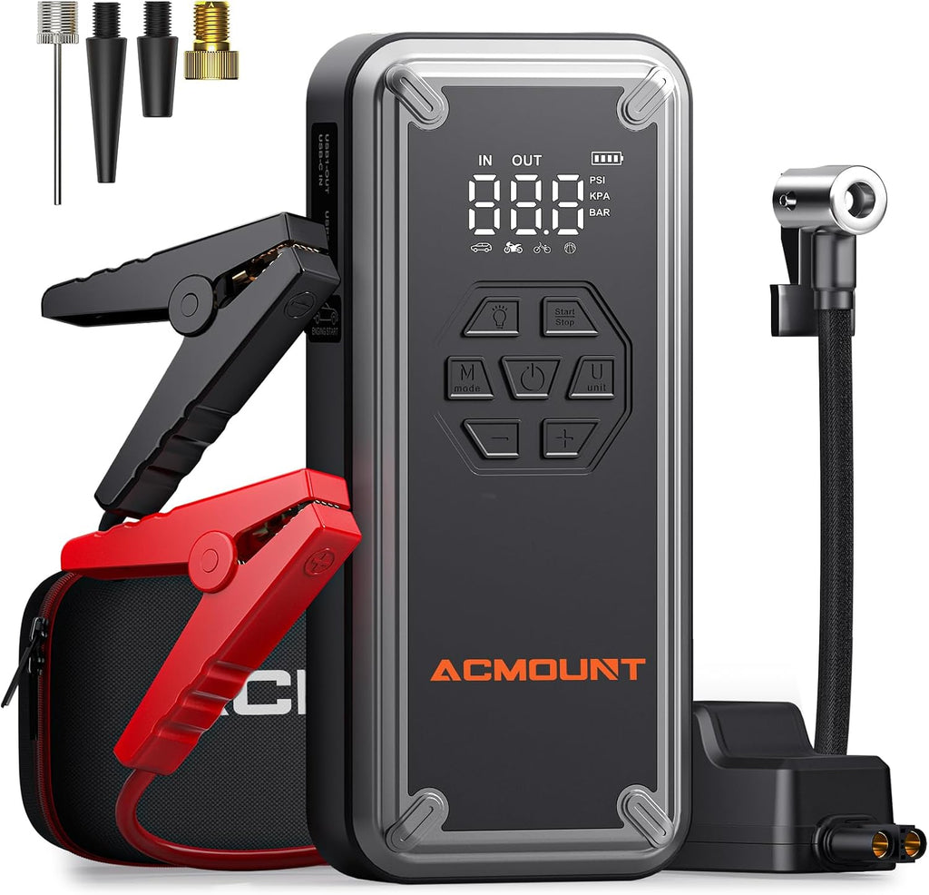 ACMOUNT Arrancador de salto W160 5000A con compresor de aire 150PSI...