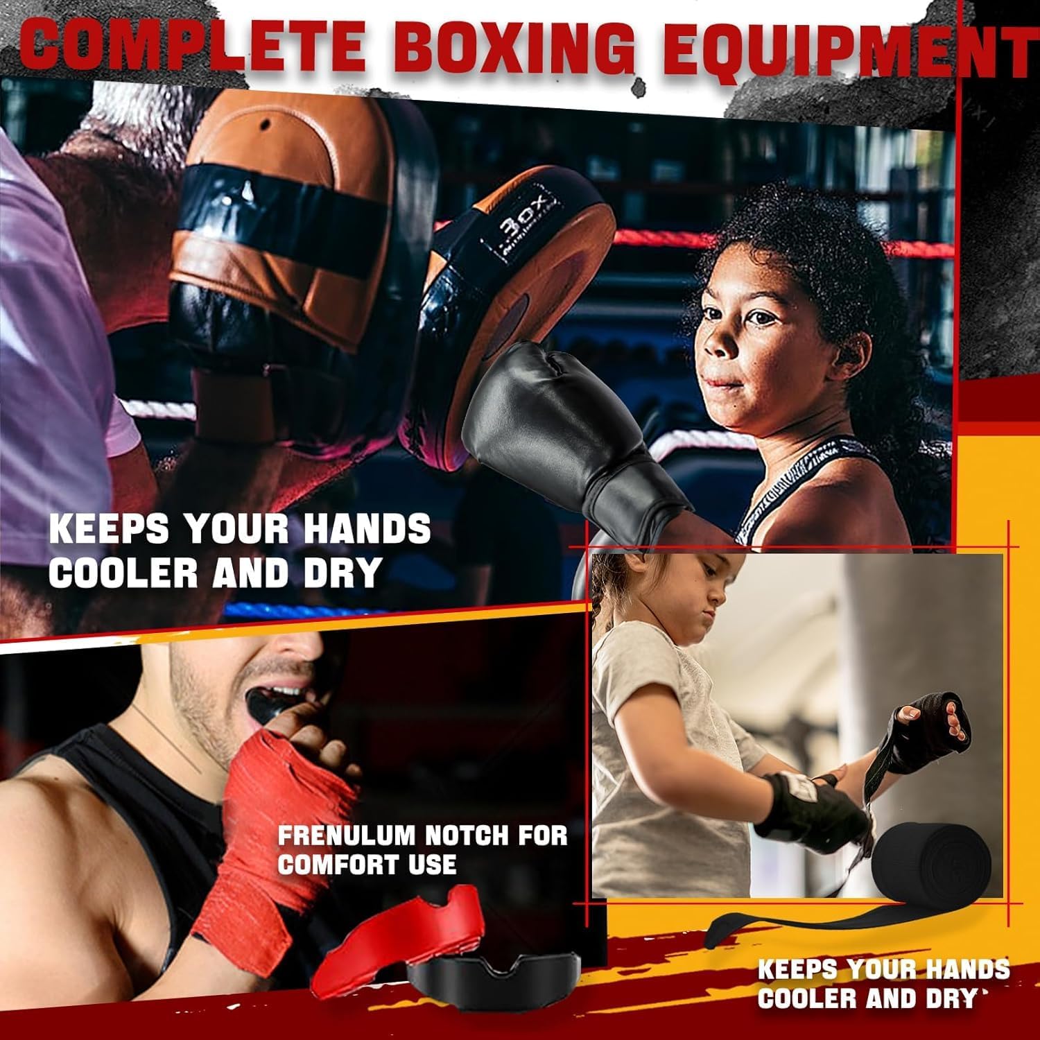 Juego de Boxeo de 14 Piezas, Equipo de Boxeo para Principiantes, In...