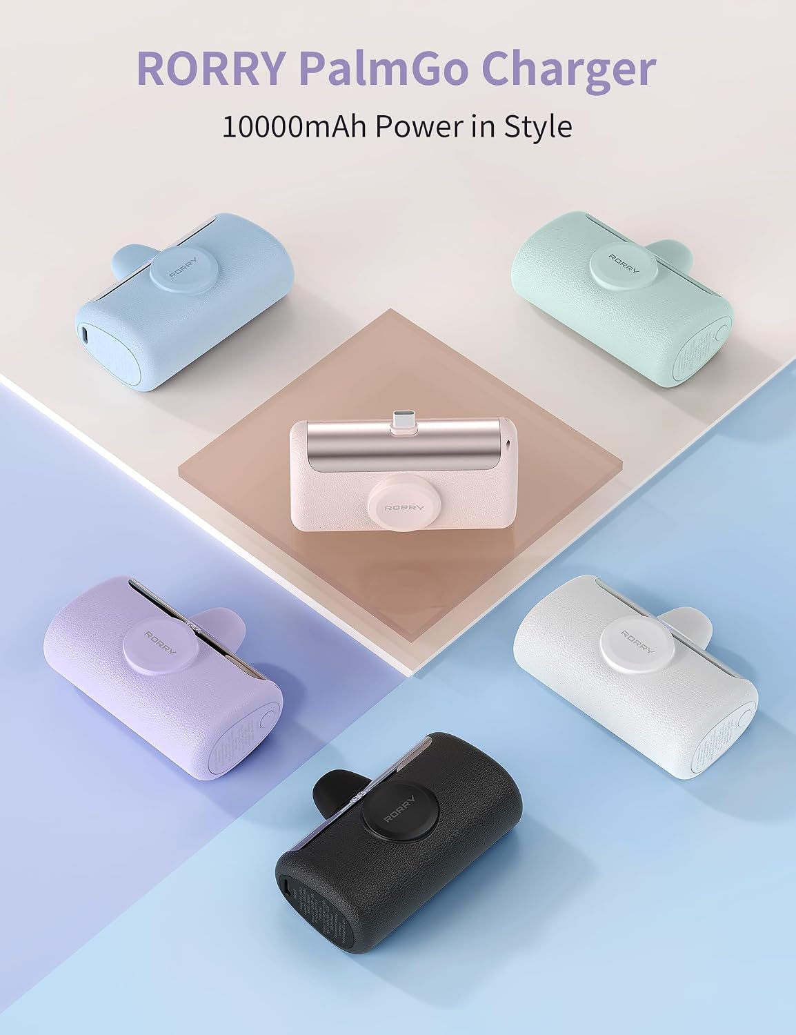 RORRY PalmGo Cargador portátil, 10000mAh PD 22.5W carga rápida mini...
