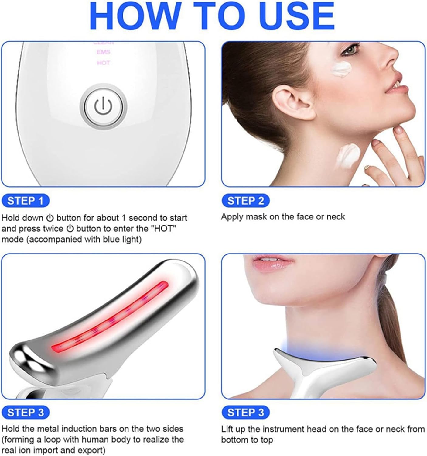 Dispositivo | Terapia de luz roja 7 en 1 para cara y cuello, 7 colo...