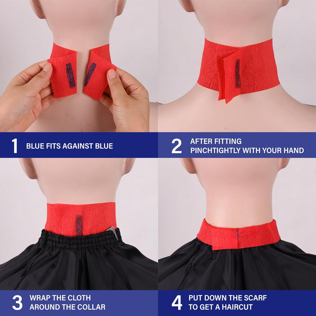 Tiras elásticas para el cuello de papel de peluquero, 5 rollos y 50...