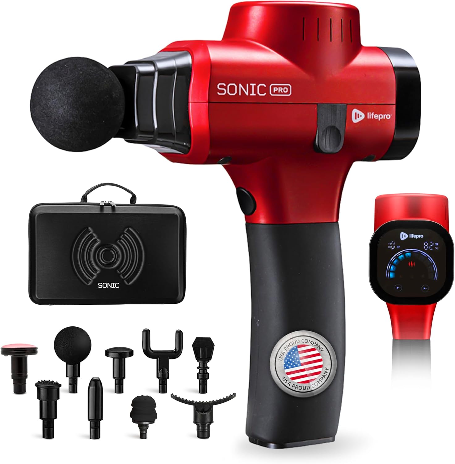 Lifepro Sonic Pro Pistola de masaje eléctrica de mano \u2013 Pistol...