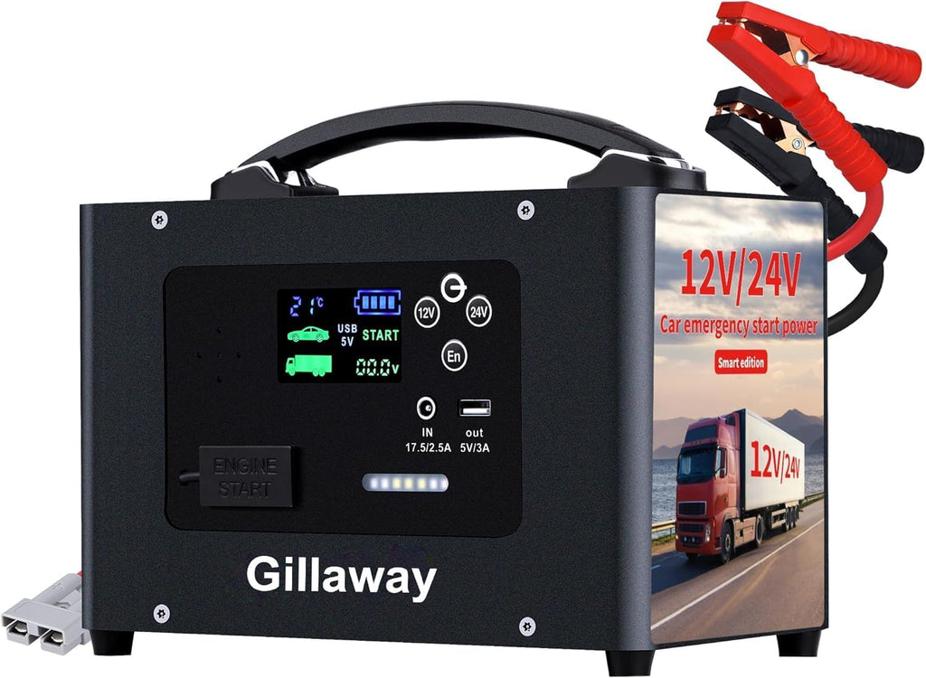 Gillaway Arrancador de 10000 A, 24 V 155 WH Paquete de batería de a...