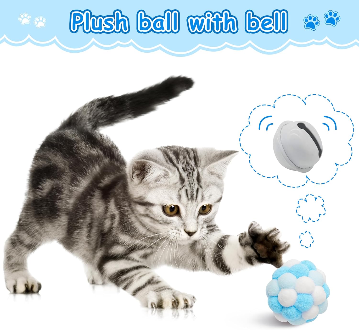 MALLMALL6 Juego de 11 piezas de juguetes para gatos - Pack interact...