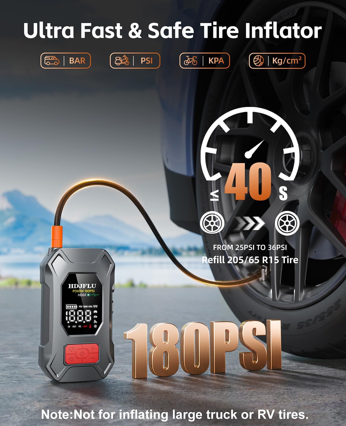 Arrancador de 7500 A con compresor de aire de 180 PSI, batería de c...