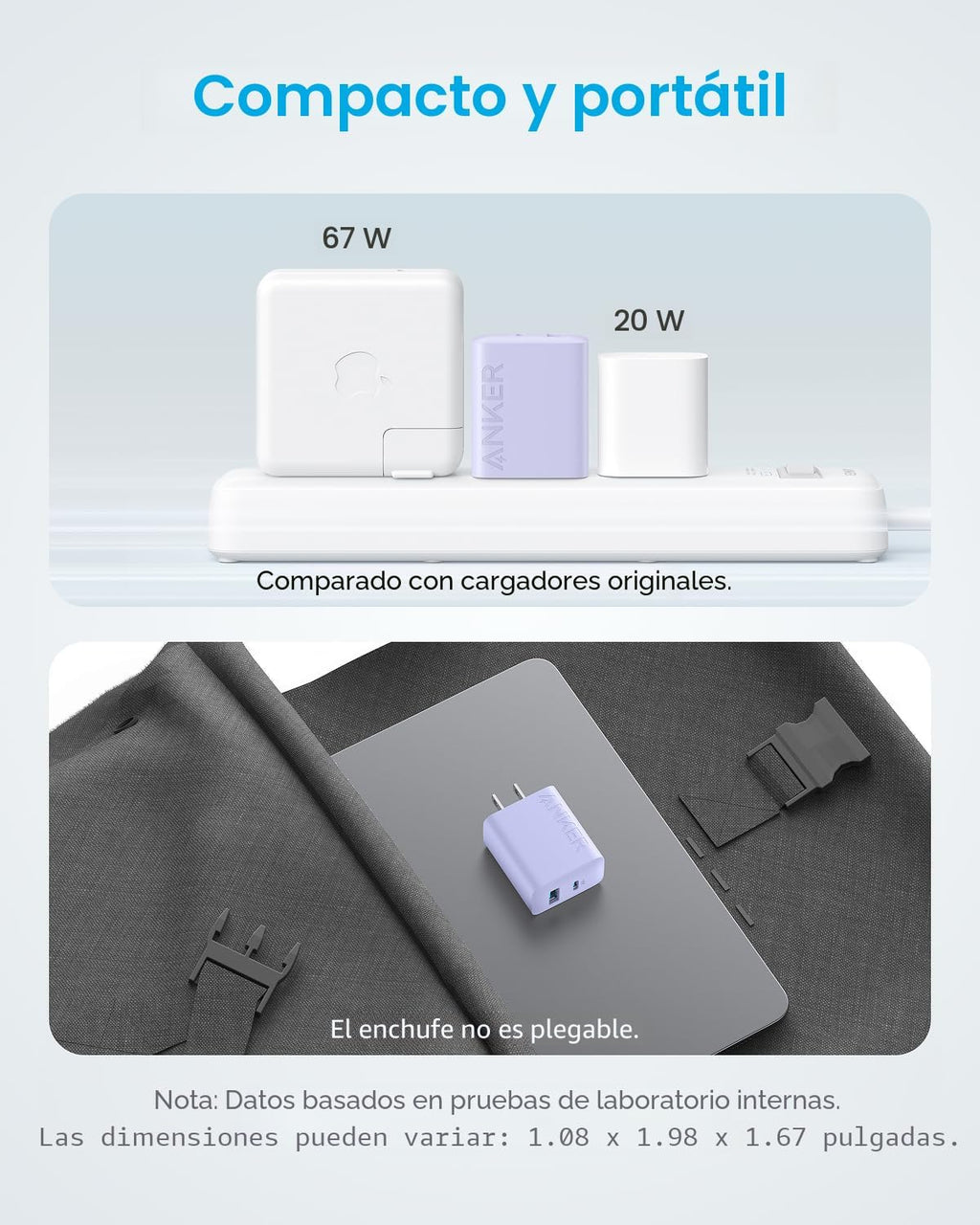 Anker Cargador para iPhone 17\/16, paquete de 2 bloques de cargador...