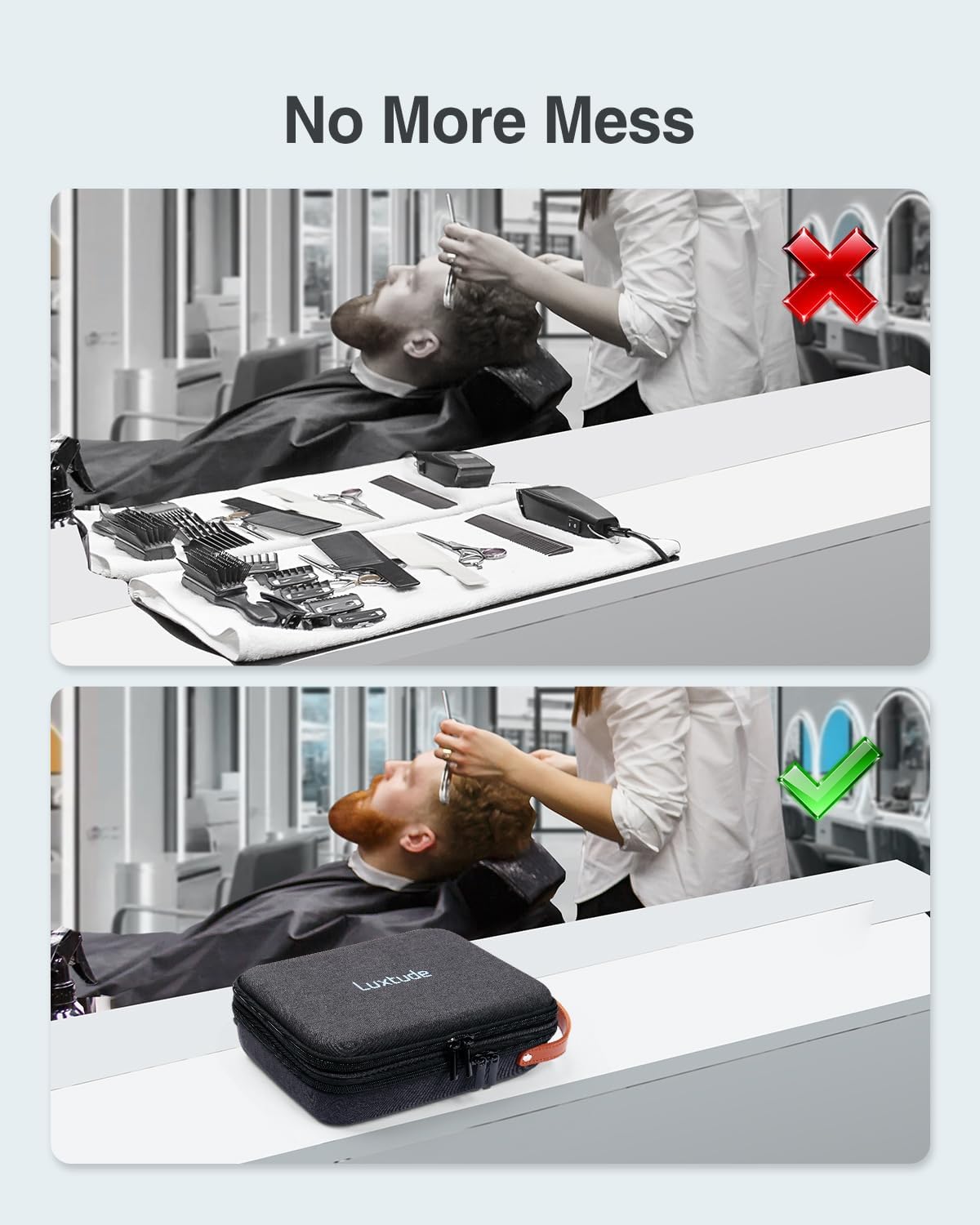 Luxtude Estuche para cortapelos, maletines portátiles de viaje para...