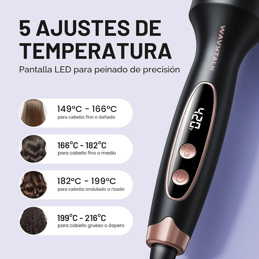 Wavytalk - Cepillo térmico para aumentar el soplado de 1.5 pulgadas...