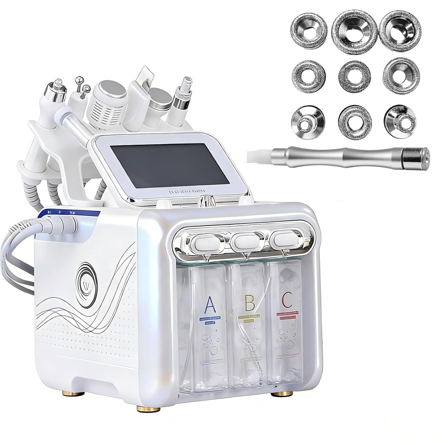 Máquina facial 7 del oxígeno del hidrógeno en una máquina de Microd...