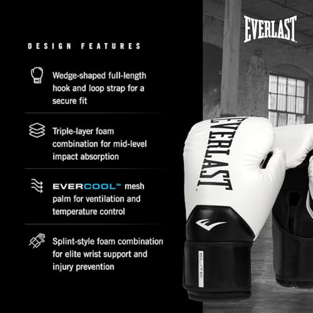 Everlast Elite 2 Guantes de Boxeo, guantes de entrenamiento profesi...
