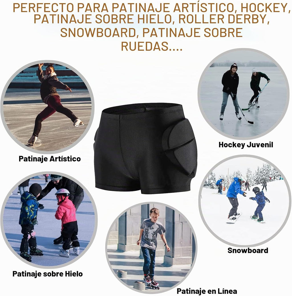 RANDDER - Pantalones cortos con almohadilla para el trasero para pa...
