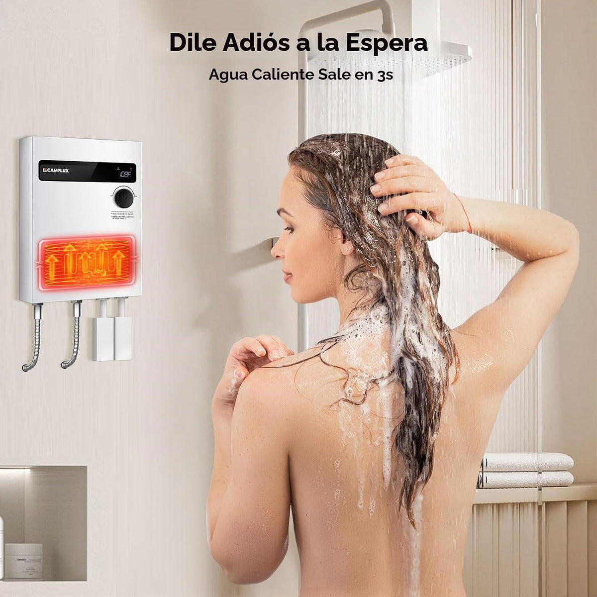 CAMPLUX - Calentador de agua eléctrico sin tanque de 24 kW 240 volt...